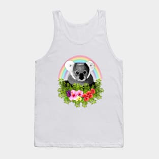 Cute Koala with Flowers, Rainbow and Butterfly Tank Top